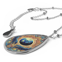 Load image into Gallery viewer, Gulf of Equity Oval Necklace | Bohemian Jewelry for Nature Lovers