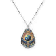 Load image into Gallery viewer, Gulf of Equity Oval Necklace | Bohemian Jewelry for Nature Lovers