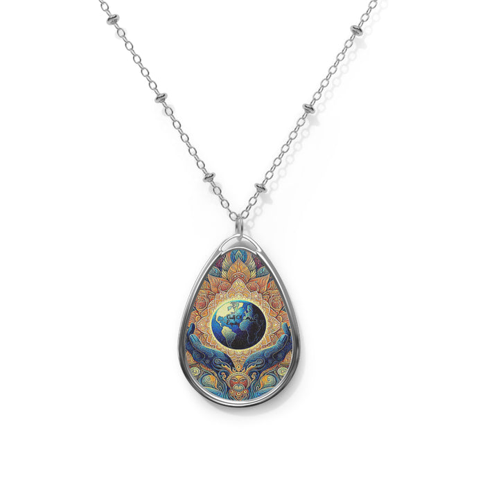 Gulf of Equity Oval Necklace | Bohemian Jewelry for Nature Lovers