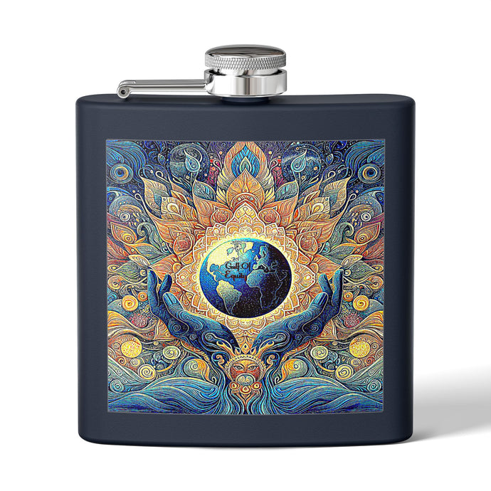 Artistic Stainless Steel Flask - 6oz Gulf of Equity