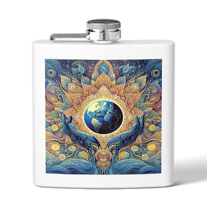 Artistic Stainless Steel Flask - 6oz Gulf of Equity