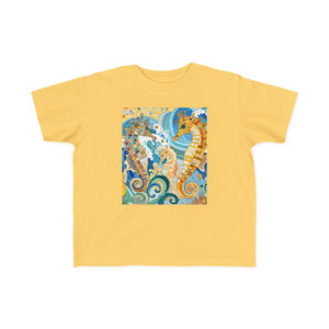 Seahorse Splash Toddler Tee - Cute Sea Life Design for Kids