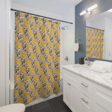 Load image into Gallery viewer, Shower Curtain Feeling Pretty in Yellow