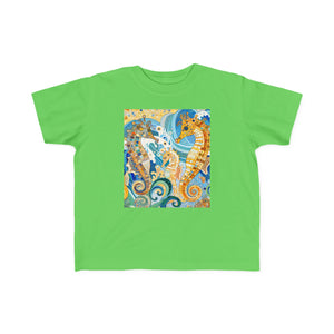 Seahorse Splash Toddler Tee - Cute Sea Life Design for Kids