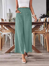 Load image into Gallery viewer, Pocketed Elastic Waist Wide Leg Pants