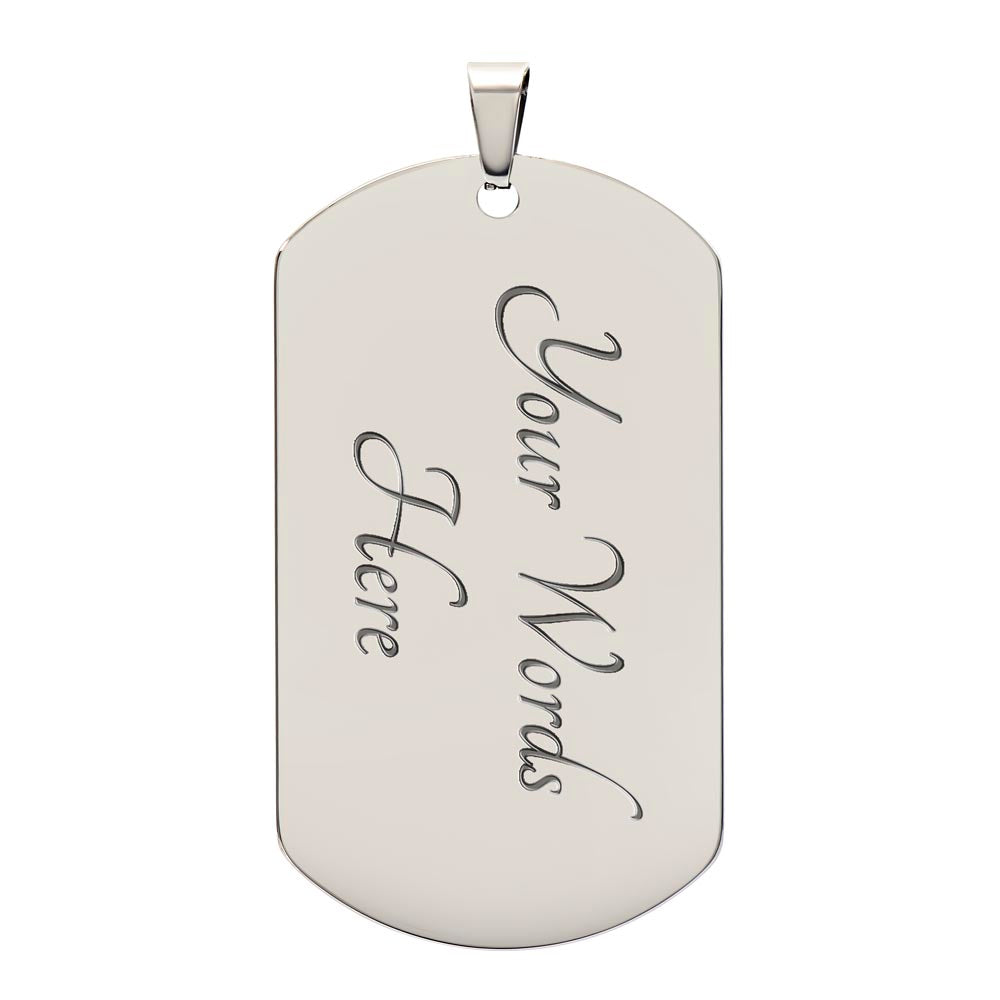 Dear God Dog Tag Necklace