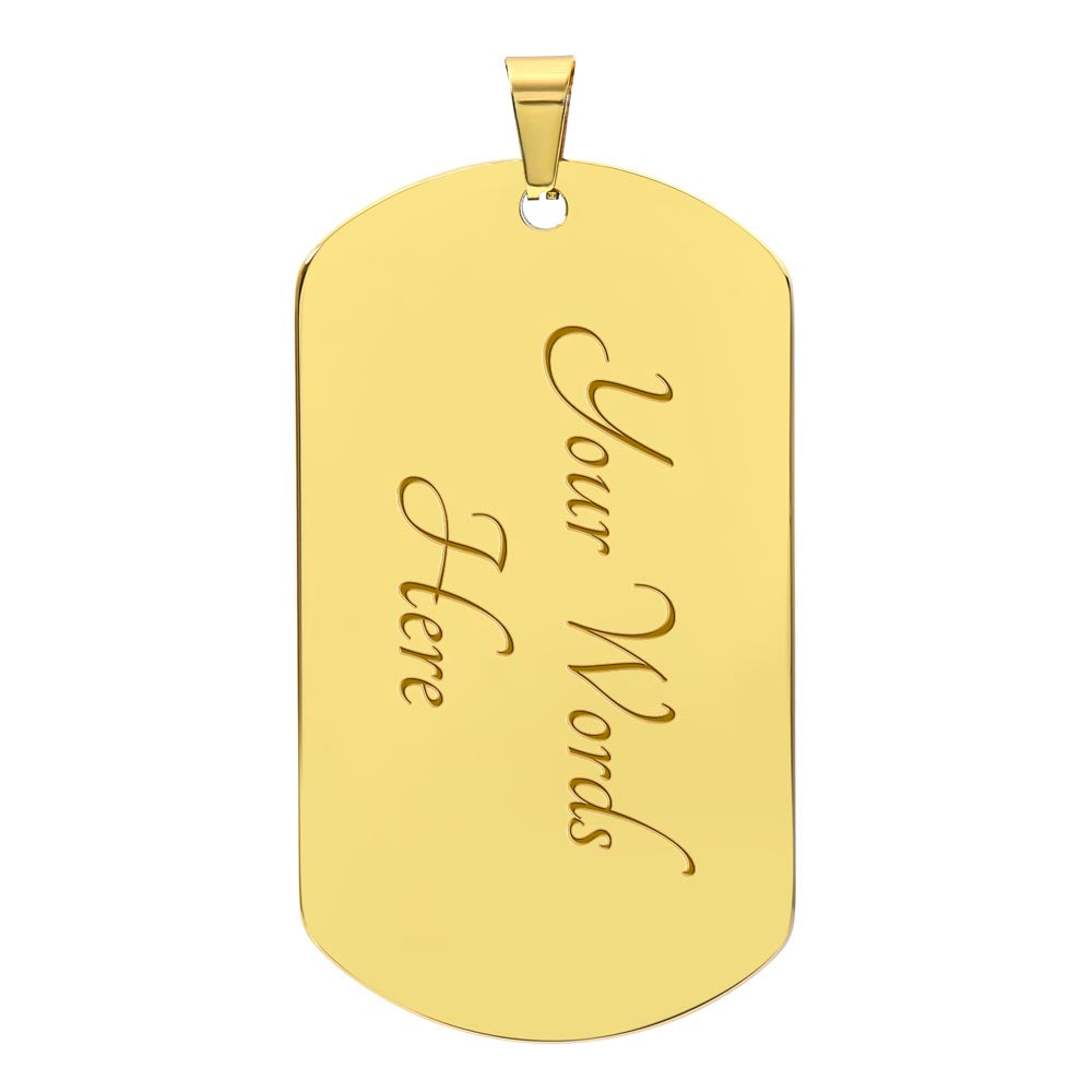 Dear God Dog Tag Necklace