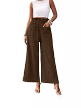 Load image into Gallery viewer, Pocketed Elastic Waist Wide Leg Pants