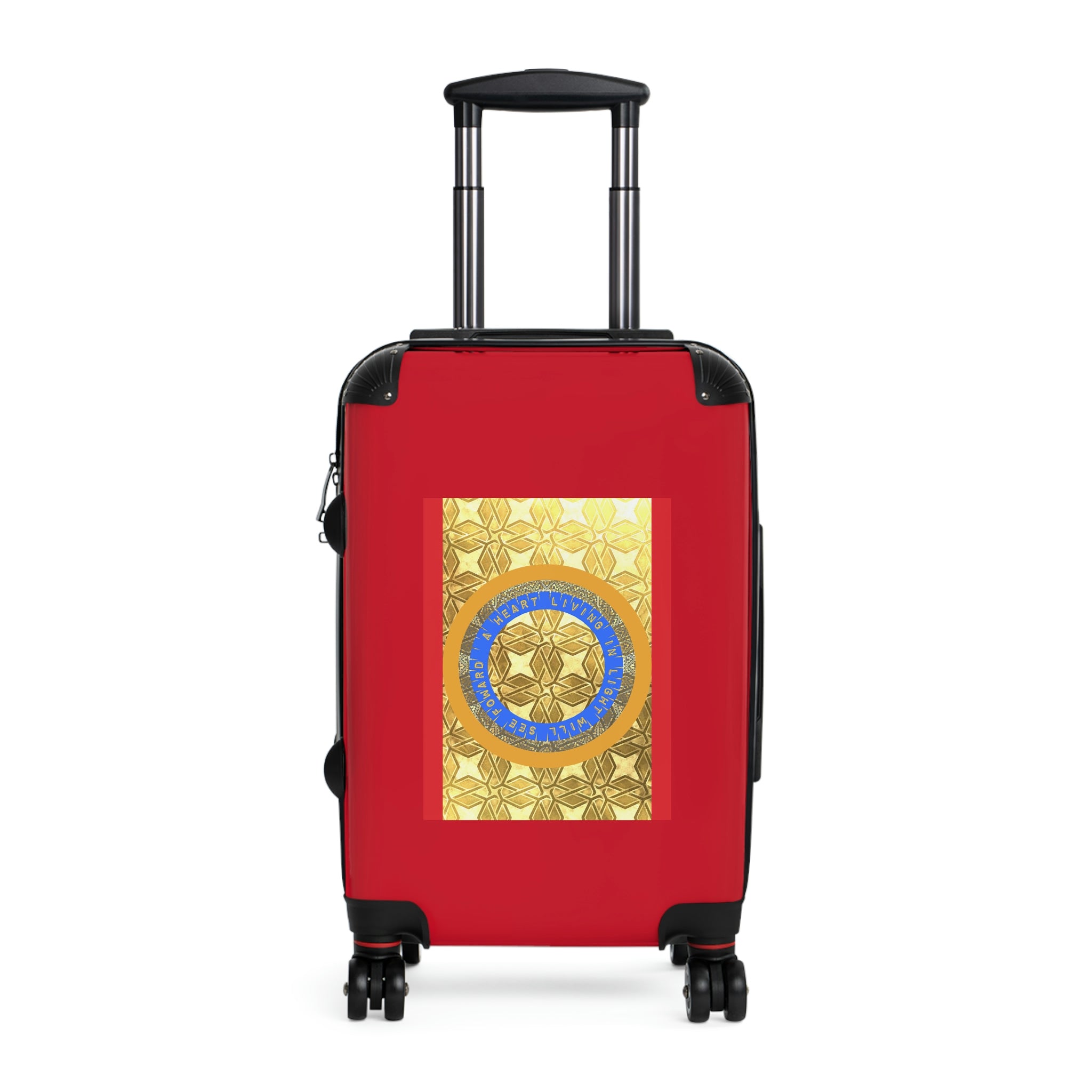 Suitcase Black and Red with Living in Light Emblem Mater Urth