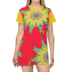 All Over Print T-Shirt Dress