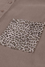Load image into Gallery viewer, Double Take Leopard Contrast Denim Top