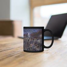 Load image into Gallery viewer, Black mug 11oz Nightfall in the Lupines