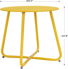 Load image into Gallery viewer, Mydepot SR Steel Patio Side Table, Weather Resistant Outdoor Round End Table