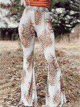 Load image into Gallery viewer, Printed Bodyline Flare Pants