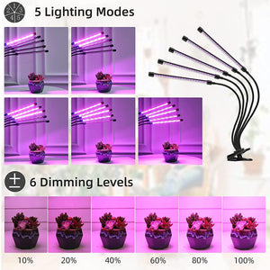 Grow Light Plant Lights for Indoor Plants LED Full Spectrum 5 Bulbs