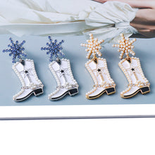 Load image into Gallery viewer, Boot Alloy Dangle Earrings