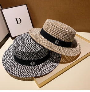 Round Flat Top Straw Hat Fabulous Quality