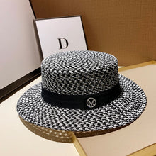 Load image into Gallery viewer, Round Flat Top Straw Hat Fabulous Quality